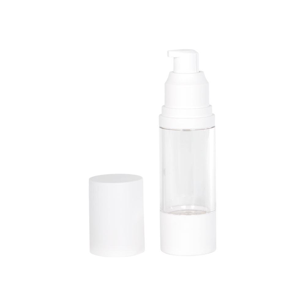 Ml Clear White Aluminum Airless Treatment Bottle With Pump Cap