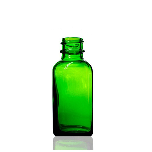 1 oz Emerald Boston Round Glass Bottle with 20 400 Neck Finish