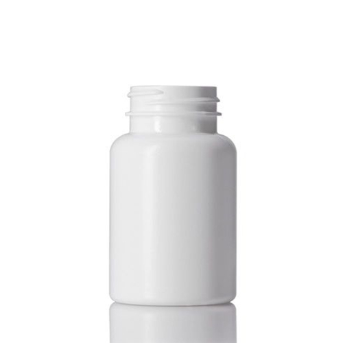 120 cc white HDPE plastic pill packer bottle with 38 400 neck finish