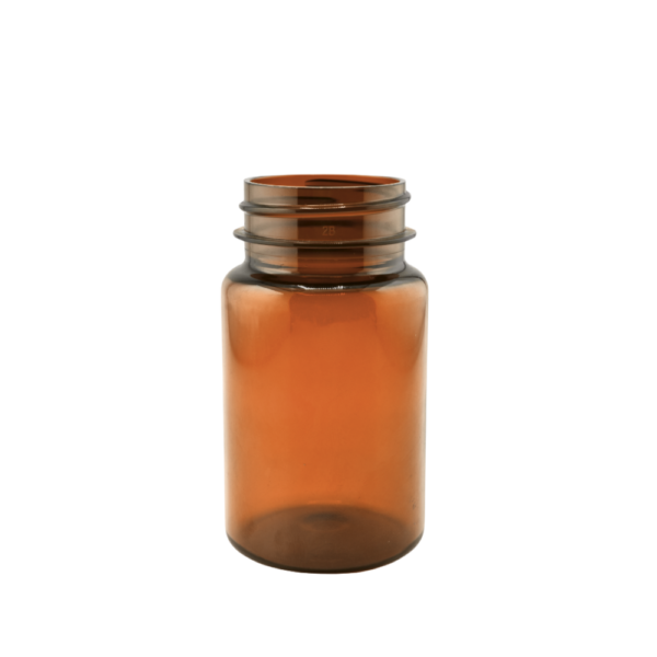 120cc light amber pet packer bottle