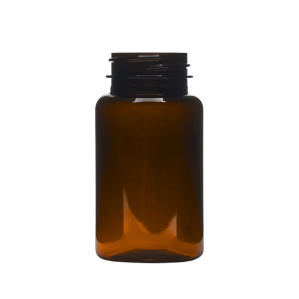 120cc light amber pet packer bottle resized