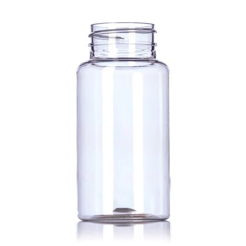 150 cc clear PET plastic pill packer bottle with 38 400 neck finish 1