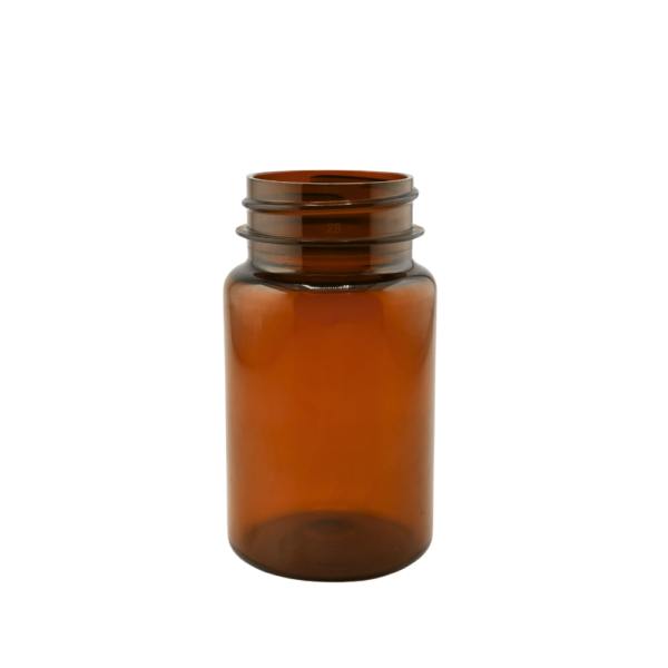 150cc amber pet packer bottle