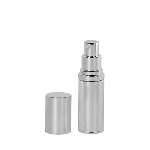 15mL Silver Airless Treatment Bottle with Pump 18mm Cap