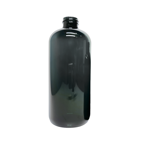 16oz black boston round bottle