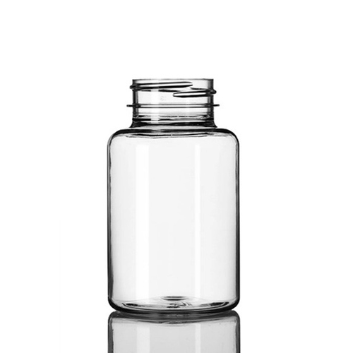 175 cc clear PET plastic pill packer bottle with 38 400 neck finish 1
