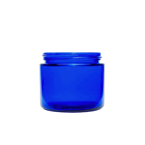 2 oz cobalt blue straight sided jar