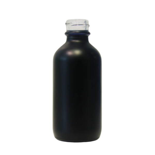 2 oz matte black boston glass bottle resized