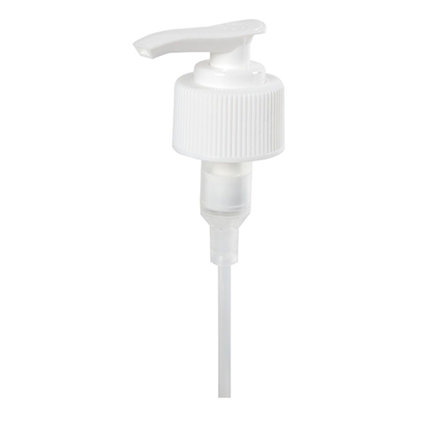 28 410 White Ribbed Lotion Pump
