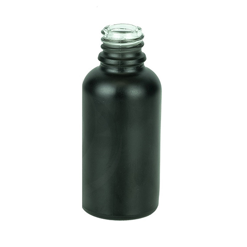 30ml Translucent black Euro Round Glass Bottle with 18 Din Neck Finish