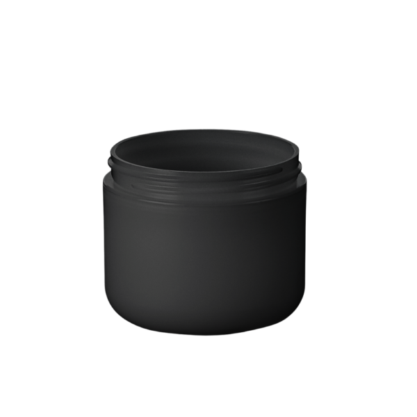 4 oz black double wall jar