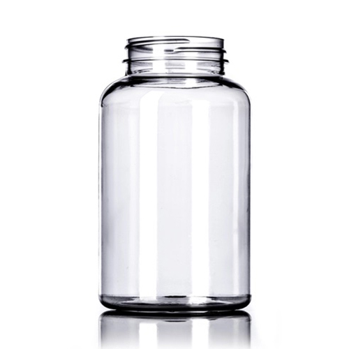 500 cc clear PET plastic pill packer bottle with 53 400 neck finish 1