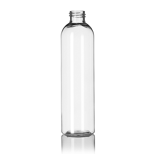 8 oz PET Clear Cosmo Round Bottle with 24 410 Neck Finish