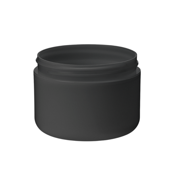 8 oz black double wall jar