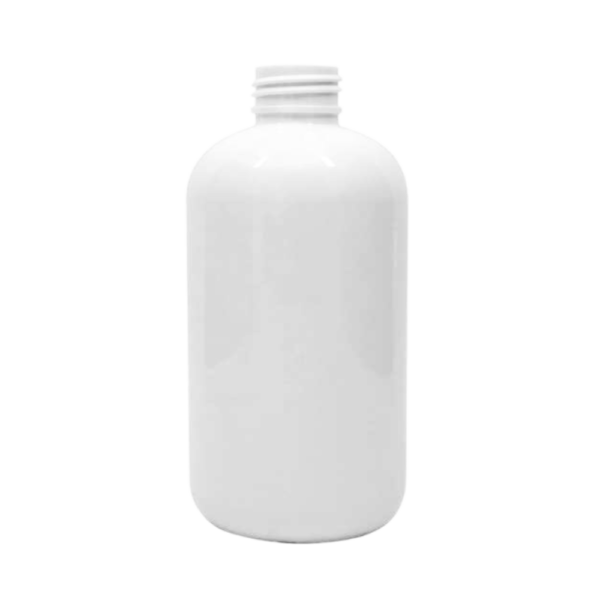 8 oz white boston squat round bottle resized