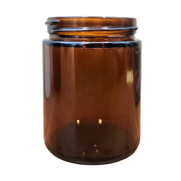 9 oz amber glass jar resized
