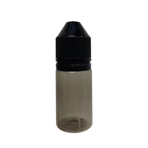 Omega 30ml PET Translucent SmokyBlack bottle PE natural tip assembled in PP TE CRC Cap Black 1