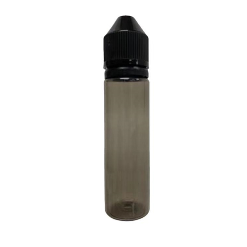 Omega 60ml PET Translucent Black bottle PE black tip assembled in PP TE CC Cap Black