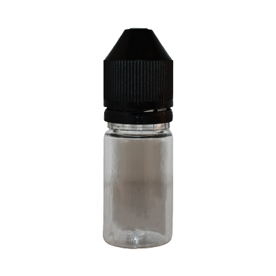 Omega 30ml PET Clear Bottle PE Black Tip