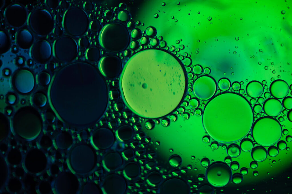 Abstract background , water and Oil droplets with colourful of g
