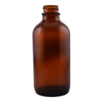 boston round bottle in amber by Victorie Packaging