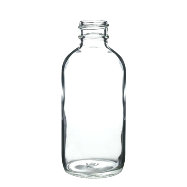 4 oz clear boston glass bottle resized