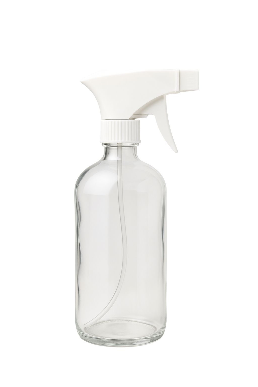 flint Boston round glass bottle with white trigger sprayer flint Boston round glass bottle with white trigger sprayer