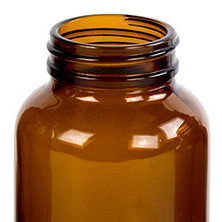 300 cc Amber Glass Wide Mouth Packer Bottle with 53-400 Neck Finish